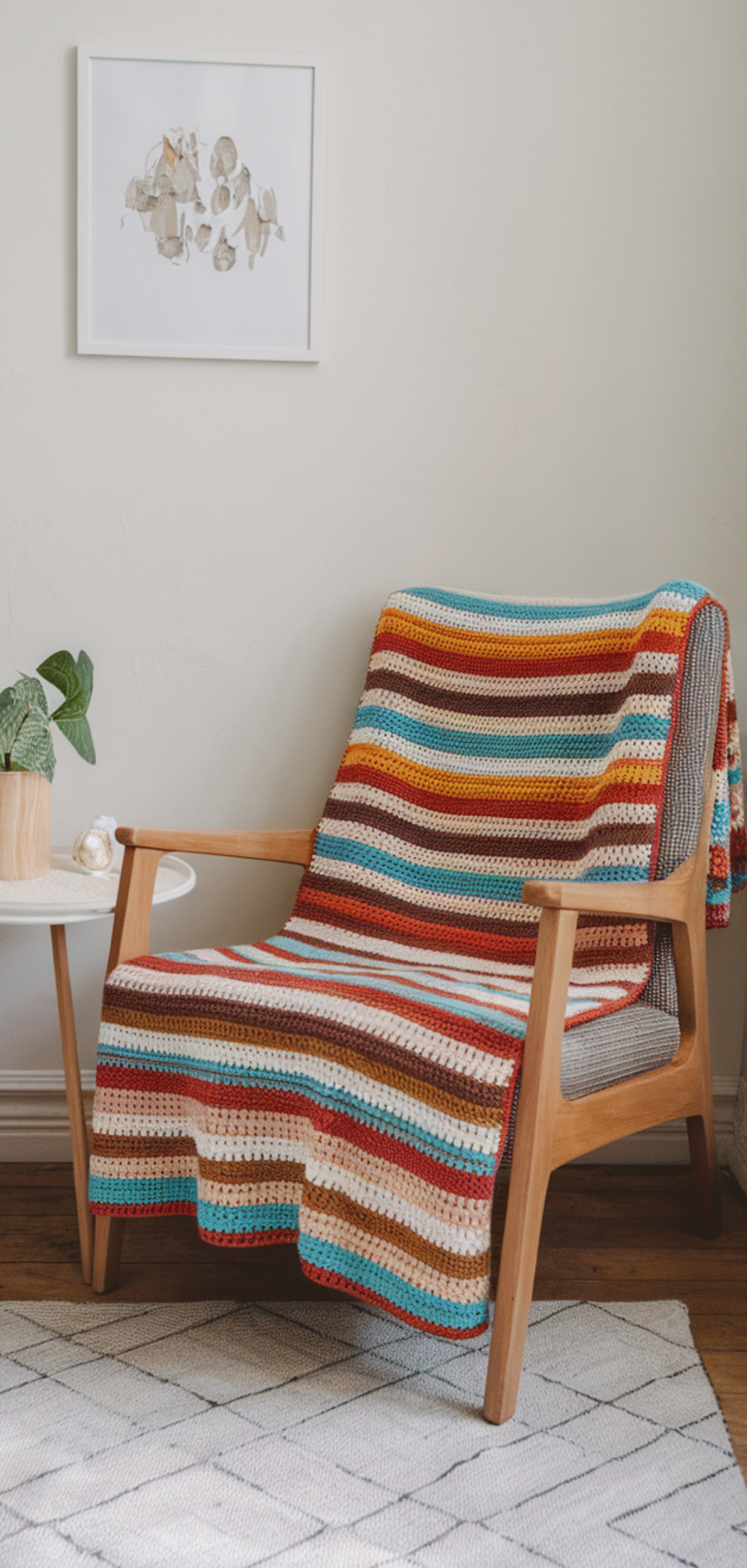 12 Stunning Striped Crochet Blanket Pattern Ideas