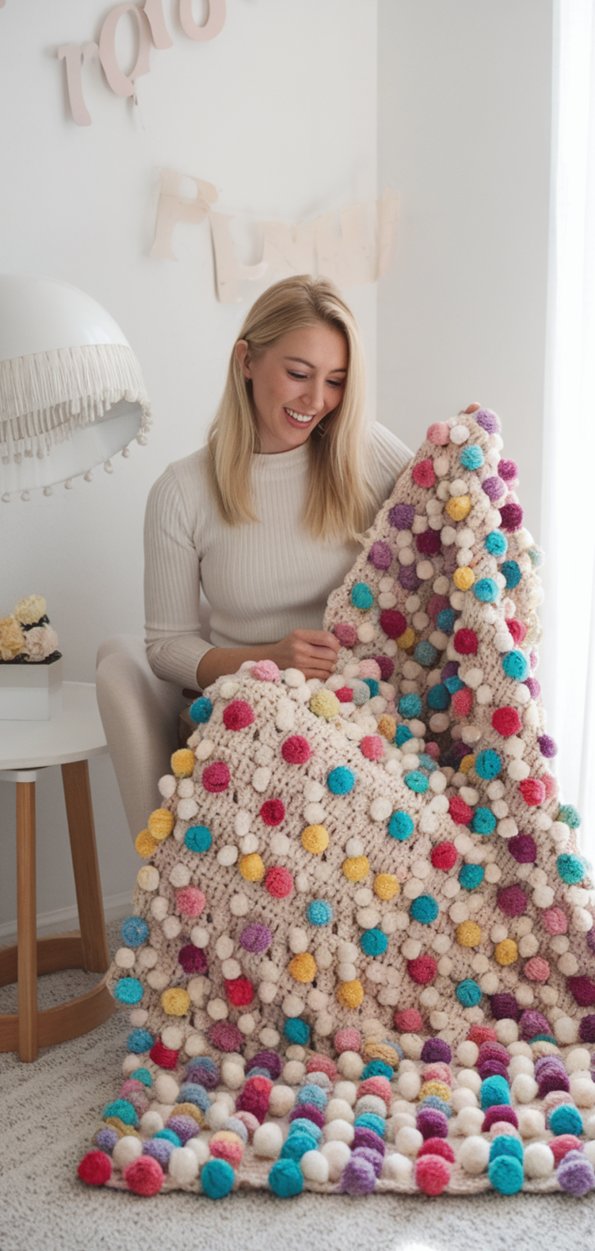 12 Beautiful Rainbow Bobble Crochet Blanket Ideas