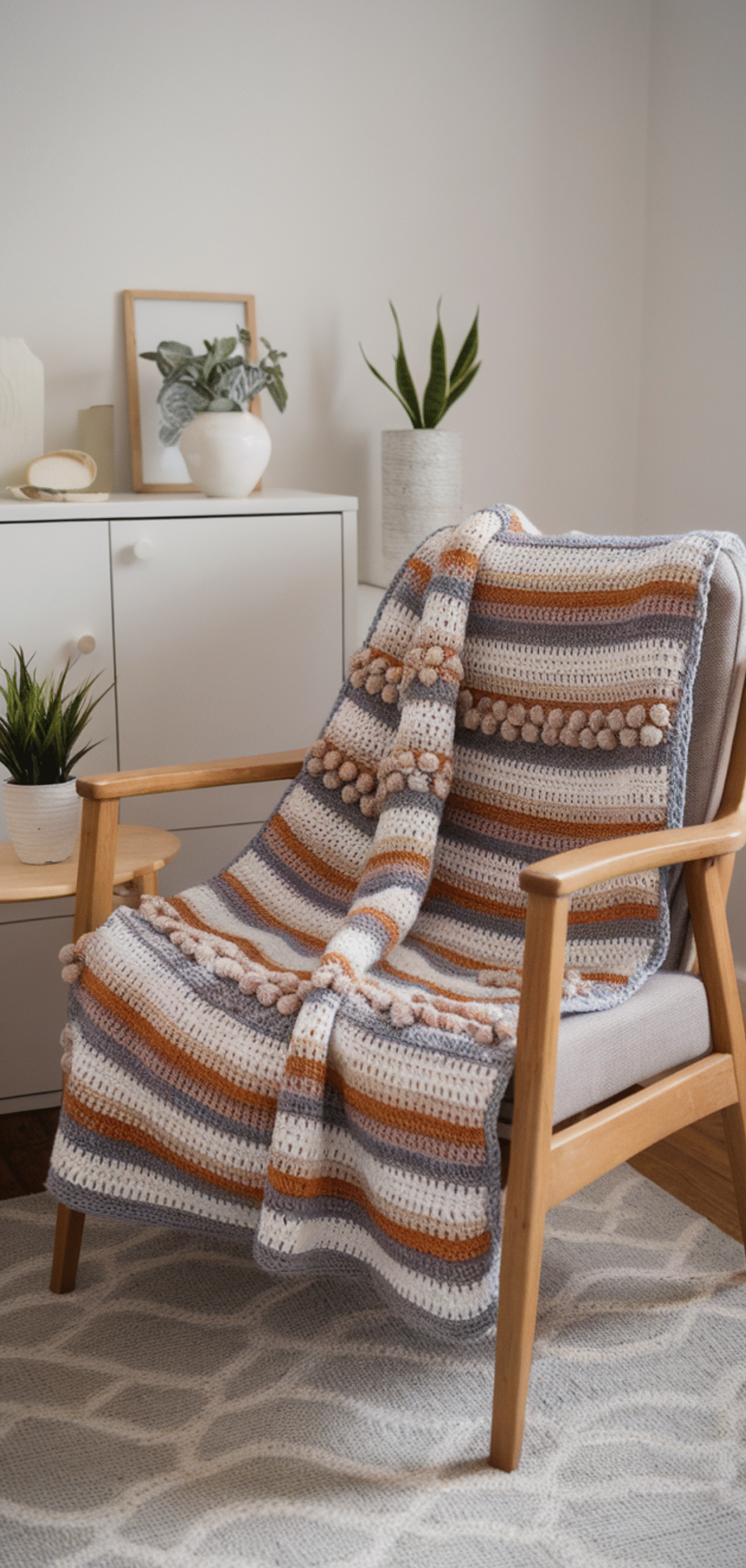 12 Stunning Striped Crochet Blanket Pattern Ideas