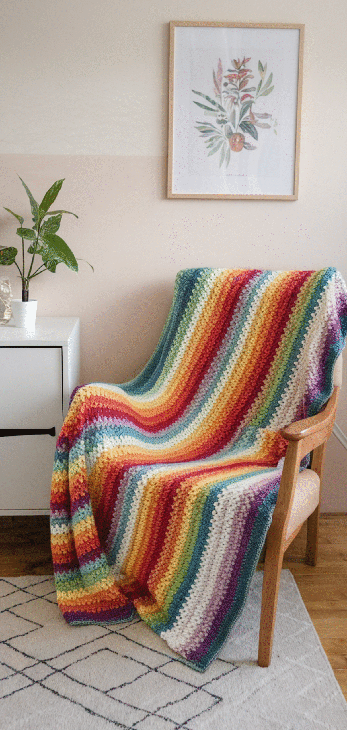 12 Stunning Striped Crochet Blanket Pattern Ideas